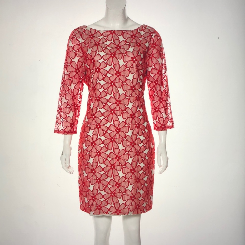 Red&White Diane Von Furstenberg dress12 runs small